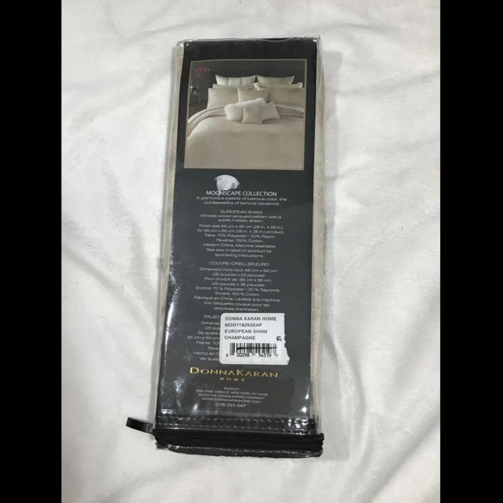 NIB Donna Karan Moonscape Euro‎ Pillow Sham Champag